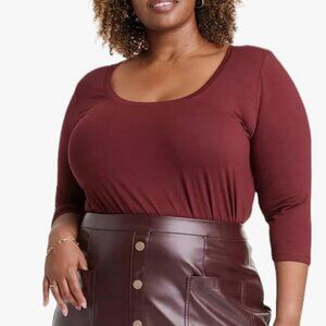 Ava & Viv Women's 3/4 Sleeve Tunic T-Shirt